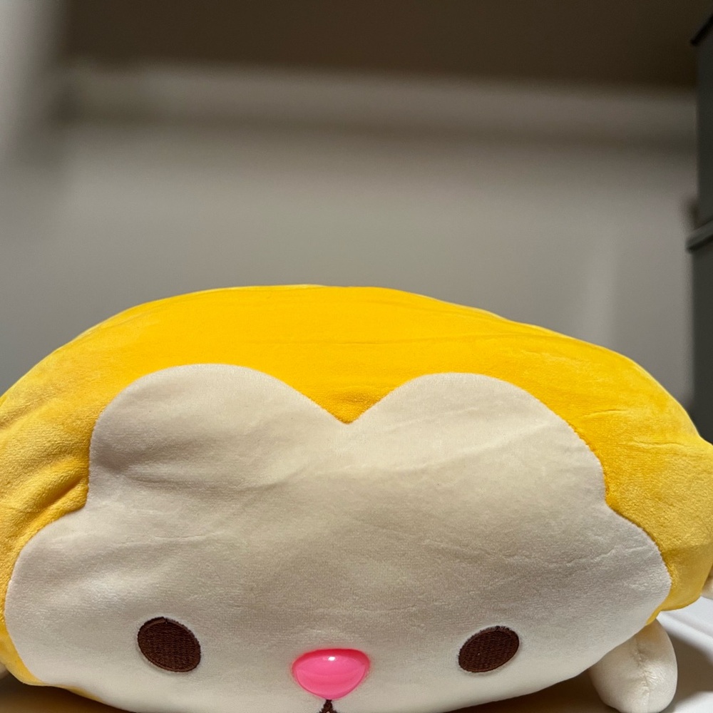 Plush Yellow and White Monkey Stuffed Animal